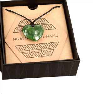 Authentic greenstone manawa pendant